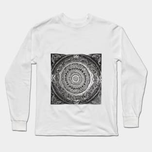 Intricate Mandala Artwork in Monochrome No. 901 Long Sleeve T-Shirt